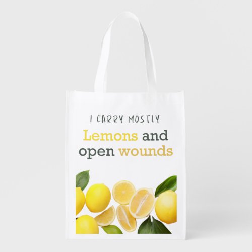 Lemons and wounds grocery bag