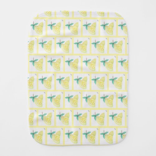 Lemons Baby Burp Cloth