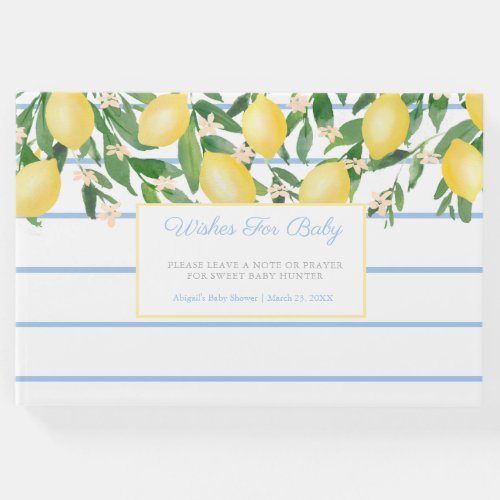 Lemons Baby Shower For Boy Advice For Mom To Be Guest Book