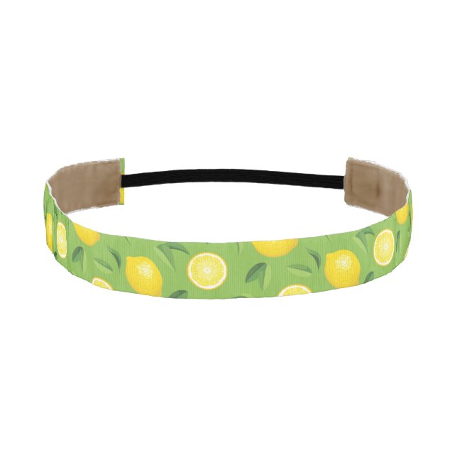 Lemons Background Pattern Athletic Headband (Front)