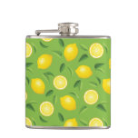 Lemons Background Pattern Flask