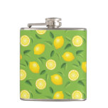 Lemons Background Pattern Flask