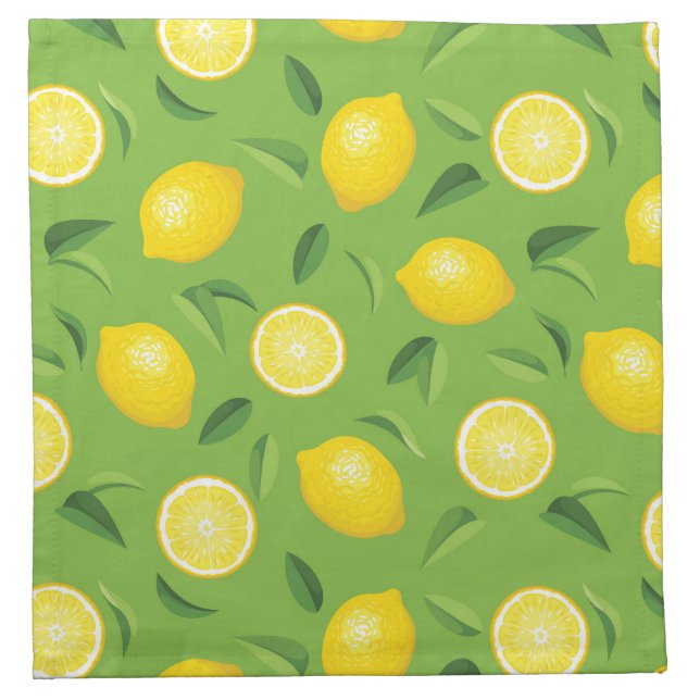Lemons Background Pattern Napkin (Front)