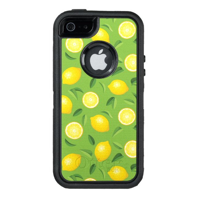 Lemons Background Pattern Otterbox iPhone Case (Back)