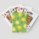 Lemons Background Pattern Poker Cards