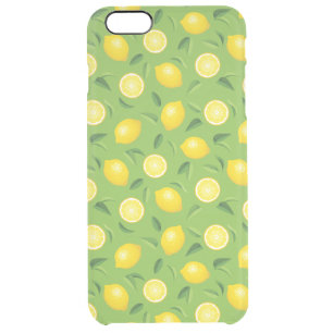 Lemons Background Pattern Clear iPhone 6 Plus Case