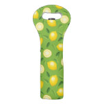 Lemons Background Pattern Wine Bag