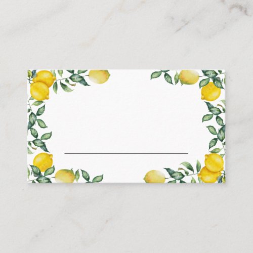 Lemons blank place card