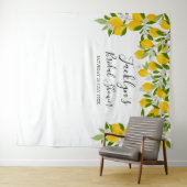 Lemons Blossom Bridal Shower Photo Booth Backdrop (In Situ (Horizontal))