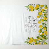 Lemons Blossom Bridal Shower Photo Booth Backdrop (Front (Horizontal))