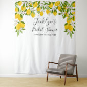 Lemons Blossom Bridal Shower Photo Booth Backdrop (In Situ)