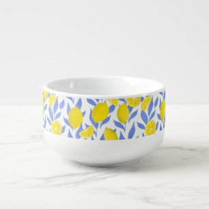 Lemons Blue Mediterranean Soup Mug