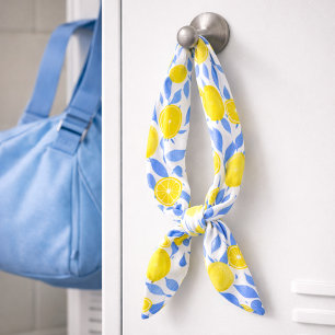 Lemons Blue Mediterranean Tie Headband