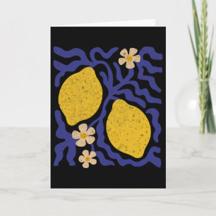 Lemons Boho Floral Mediterranean Summer Vacation Card