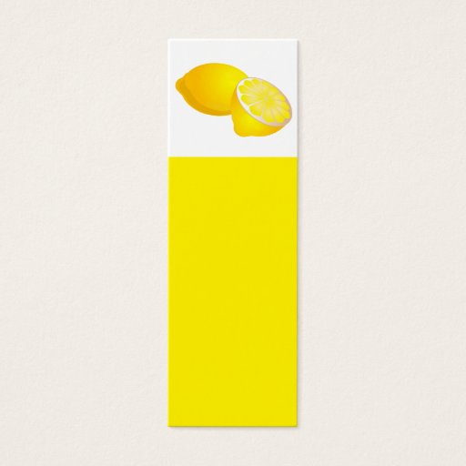 Customizable Lemons Bookmark Business Card Template