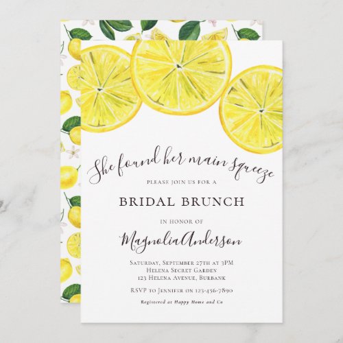 Lemons Bridal Brunch Invitation