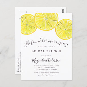 Lemons Bridal Brunch Invitation Postcard