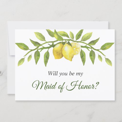 Lemons  Bridal Party Proposal Invitation card