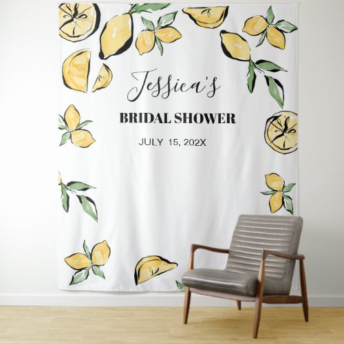 Lemons Bridal Shower Backdrop Photo booth