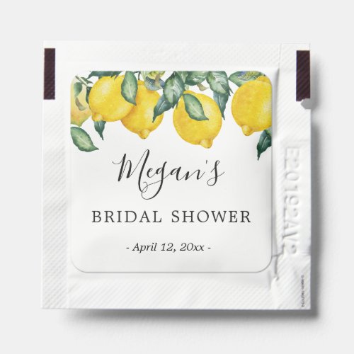 Lemons Bridal Shower favors personalized Hand Sanitizer Packet