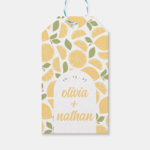 Lemons Bridal Shower or Wedding Personalized Gift Tags