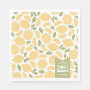 Lemons Bridal Shower Personalized Napkins