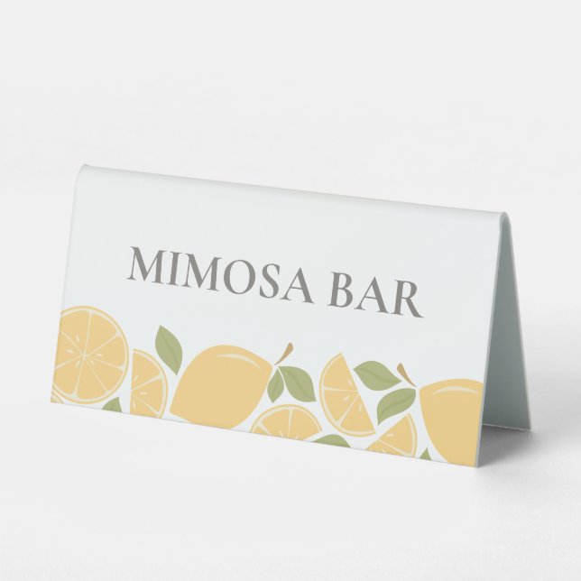 Lemons Bridal Shower  Table Tent (Front)