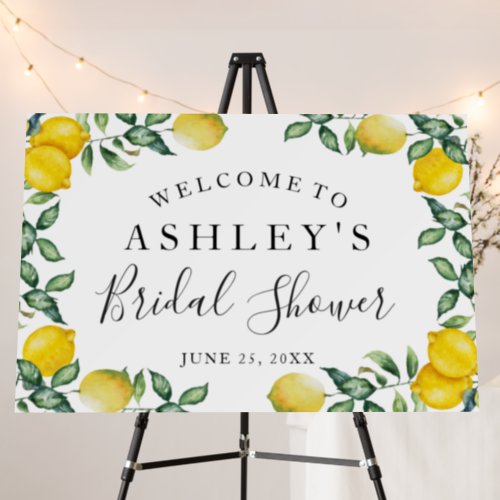 Lemons Bridal Shower Welcome sign  horizontal