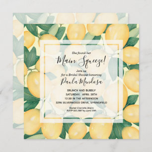 Lemons Brunch and Bubbly Bridal Shower Invite