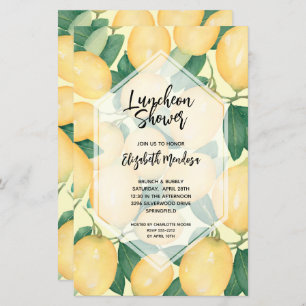 Lemons Budget Bridal Shower Invites