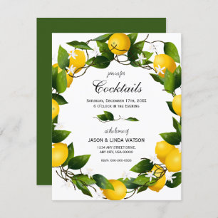 Lemons Citrus Fruit Botanical Invitation