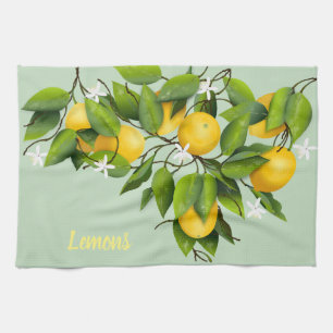 Lemons Citrus Fruit Botanical Kitchen Towel