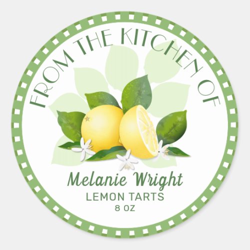 Lemons Citrus Fruit Canning Classic Round Sticker