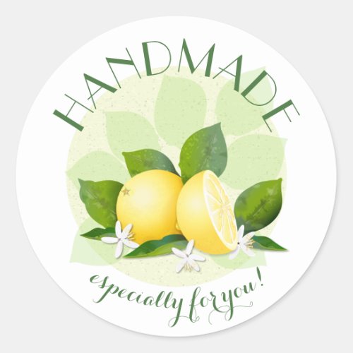 Lemons Citrus Fruit Canning Gift Classic Round Sticker