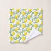 Lemons Citrus Fruit Yellow Pattern Trendy Bath Towel Set | Zazzle