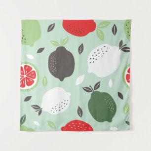 Lemons Citrus Fruits Vintage Wallpaper Tapestry