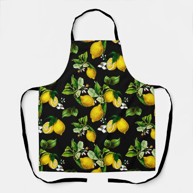 Lemons,citrus,mediterranean art     apron (Front)