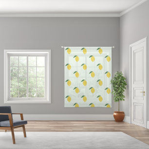 Lemons Citrus Simple Modern Sheer Curtains