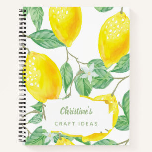 Lemons craft ideas name notebook