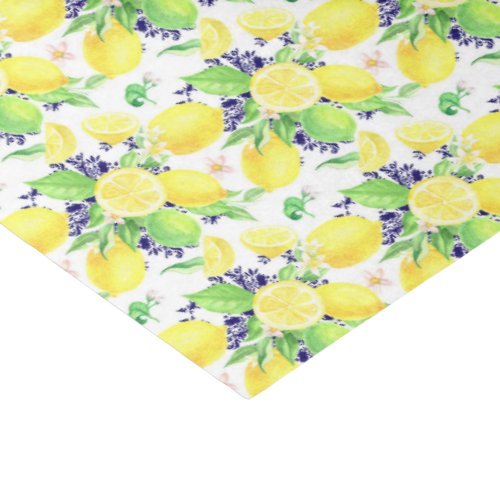 Lemons Damask Pattern Tissue Paper