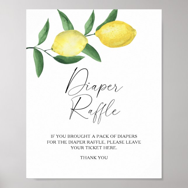Lemons - diaper raffle poster (Front)