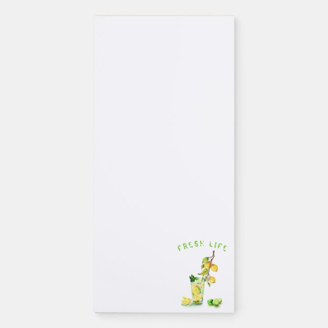 Lemons Drink Magnetic Notepad (Front)