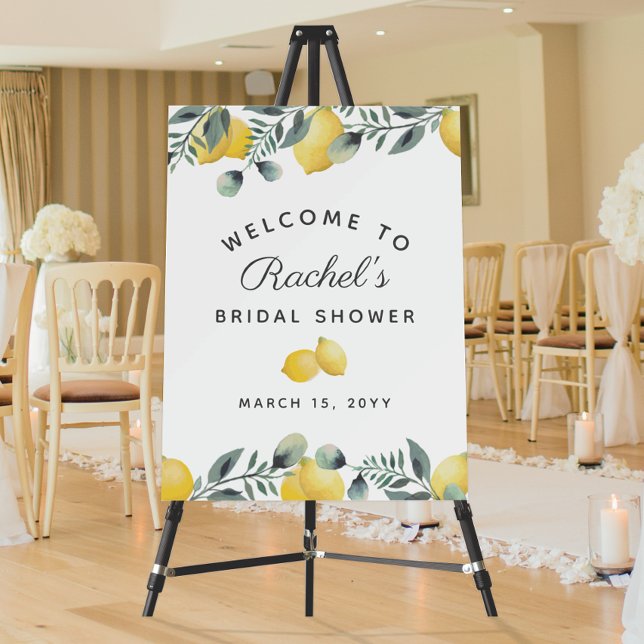 Lemons Eucalyptus Budget Bridal Shower Foam Board (Creator Uploaded)