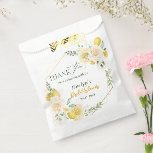  lemons Eucalyptus Rose Bridal Shower Thank You Favor Bag