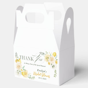  lemons Eucalyptus Rose Bridal Shower Thank You Favor Boxes