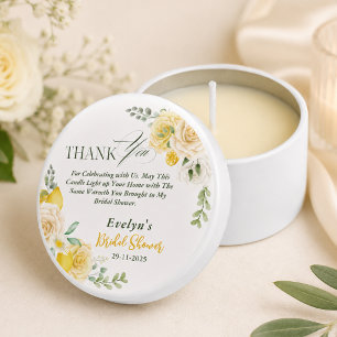  lemons Eucalyptus Rose Bridal Shower Thank You Mini Candle Favors