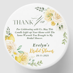  lemons Eucalyptus Rose Bridal Shower Thank You Mini Candle Favors