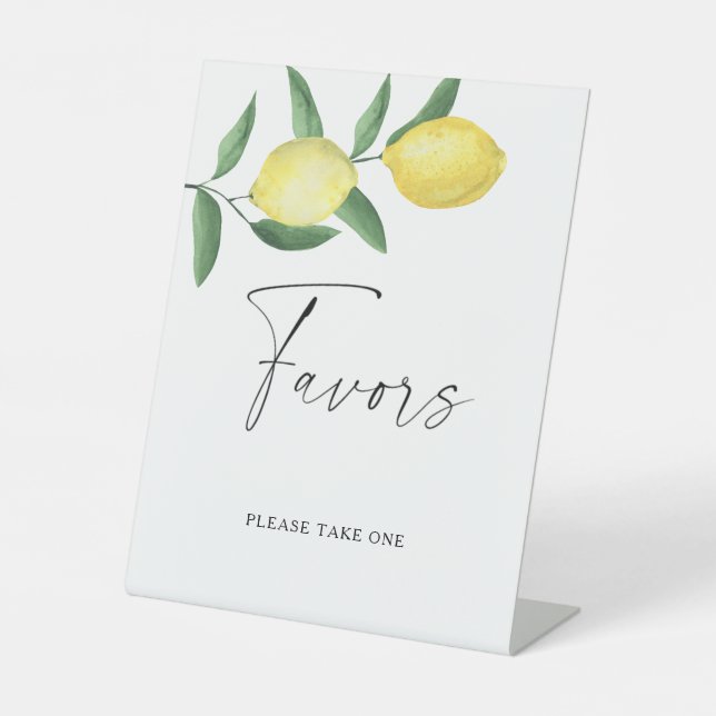 Lemons - Favors Poster Pedestal Sign (Front)