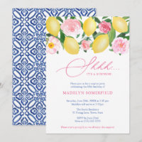 Lemons Floral Shhh! Surprise Lady Birthday Party