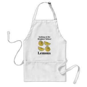 Lemons Fruit Looking At The Brighter Yellow Lemons Adult Apron